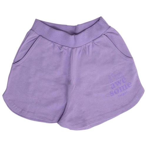 Target Παιδικό σετ Loose Crop Top & Shorts Single Jersey Set ''Awesome''